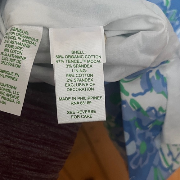 NWT Lilly Pulitzer Blue Floral Shift Dress Sz 12 - Picture 12 of 12